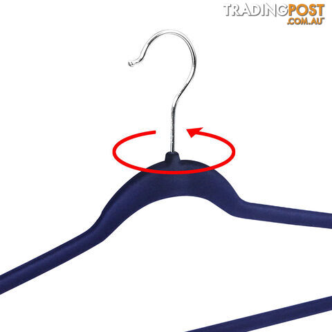 Set of 200 Slim Navy Velvet Hangers