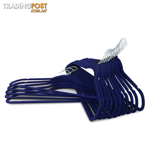 Set of 200 Slim Navy Velvet Hangers