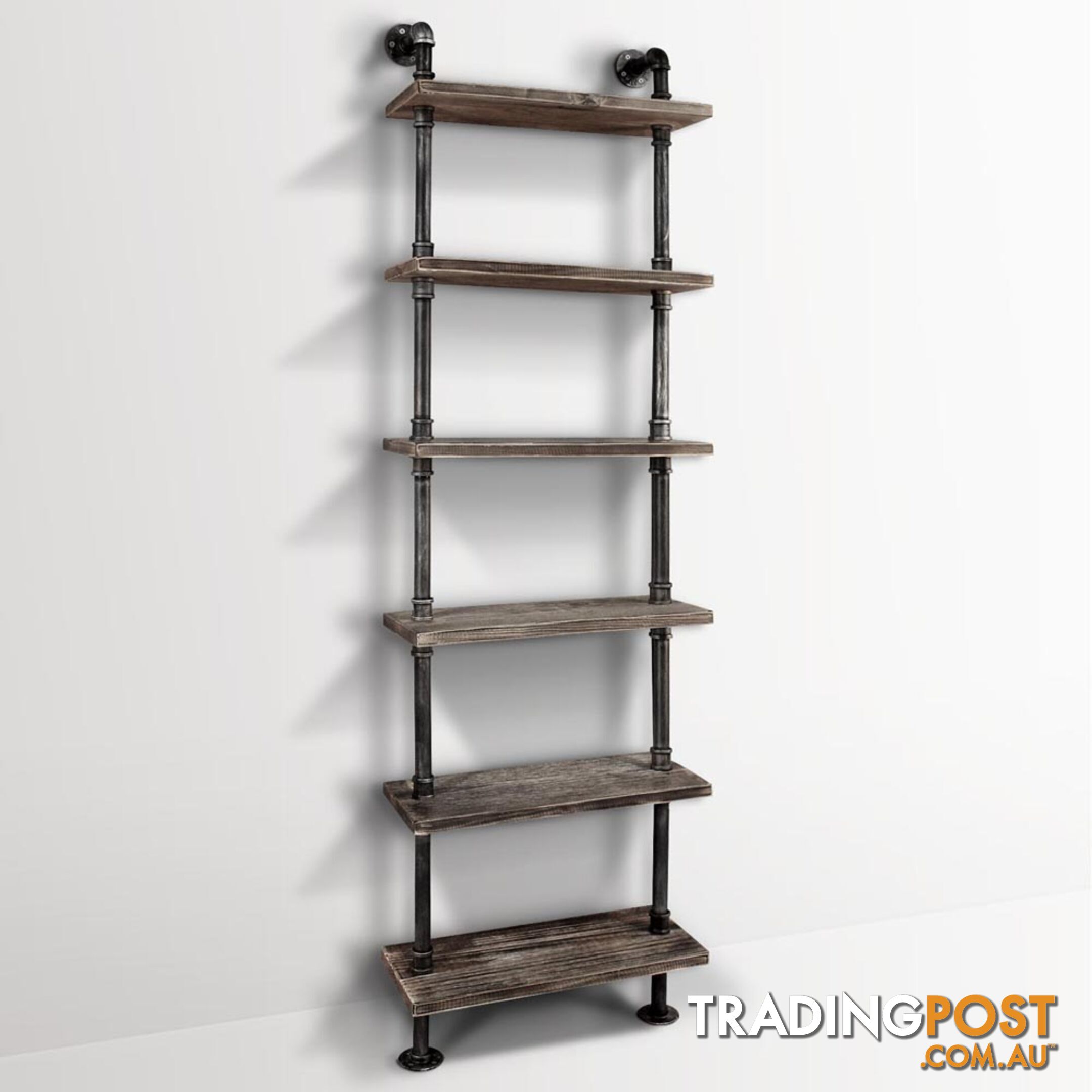 DIY Industrial 6 Level Pipe Shelf