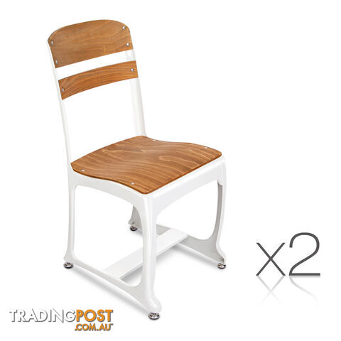 Set of 2 Replica Eton Dining Chairs - White