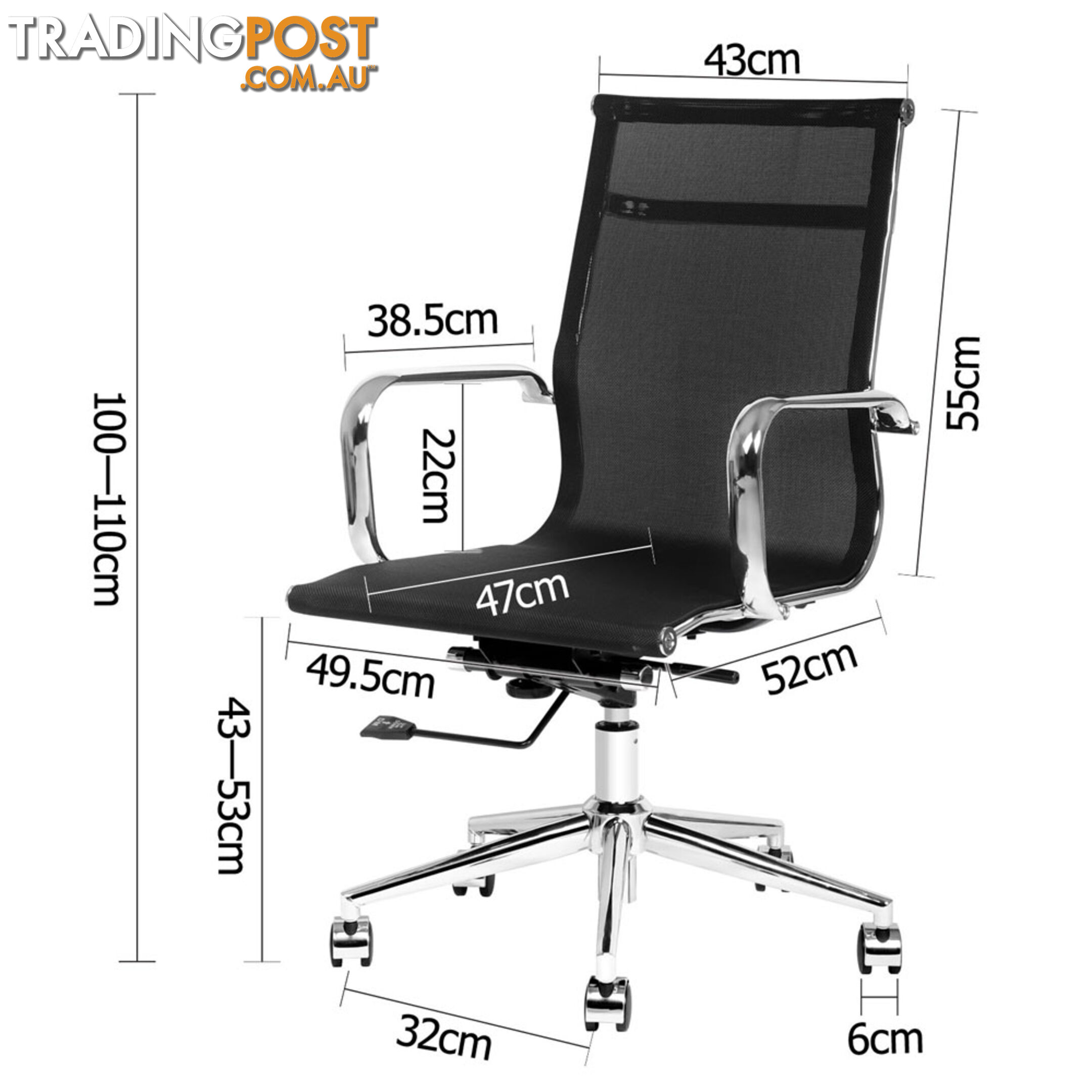 Executive Mesh Office Computer Chair Black