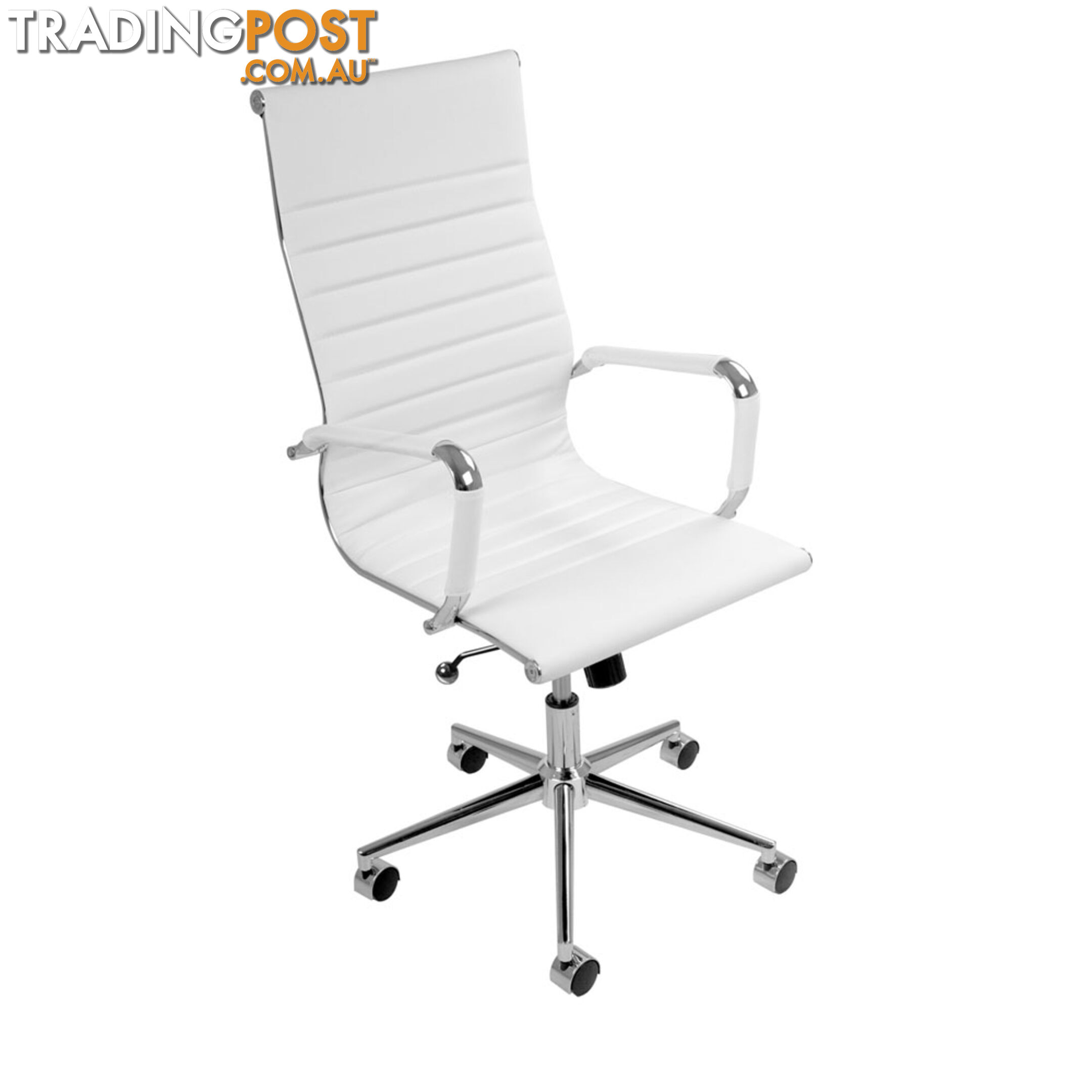 Eames Replica PU Leather High Back Executive Computer Office Chair White