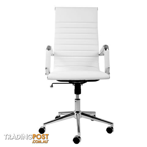 Eames Replica PU Leather High Back Executive Computer Office Chair White