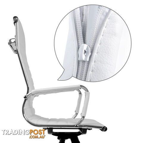 Eames Replica PU Leather High Back Executive Computer Office Chair White