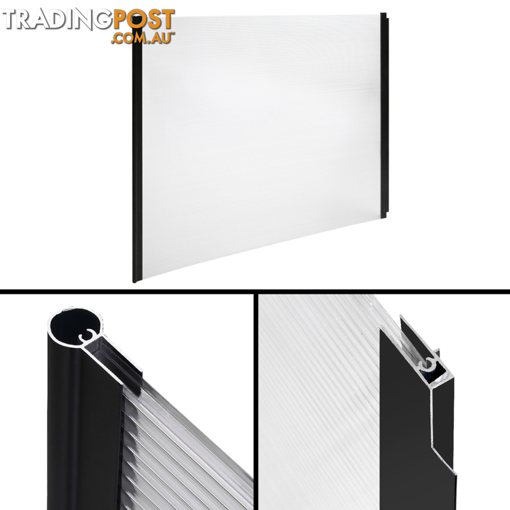 DIY Window Door Awning Cover Transparent 100 x 200cm