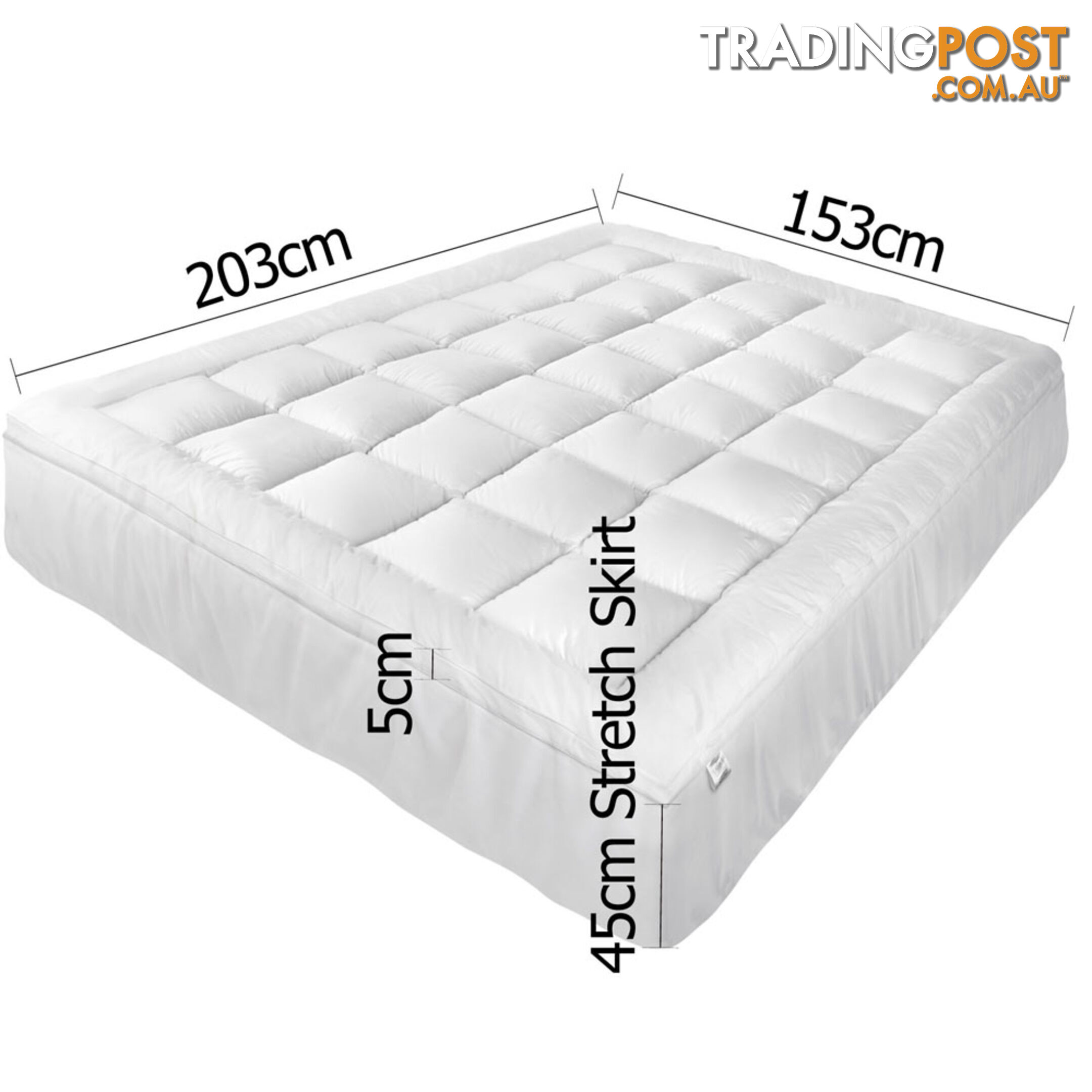 Pillowtop Mattress Topper Memory Resistant Protector Pad Cover Queen