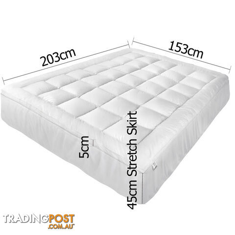 Pillowtop Mattress Topper Memory Resistant Protector Pad Cover Queen