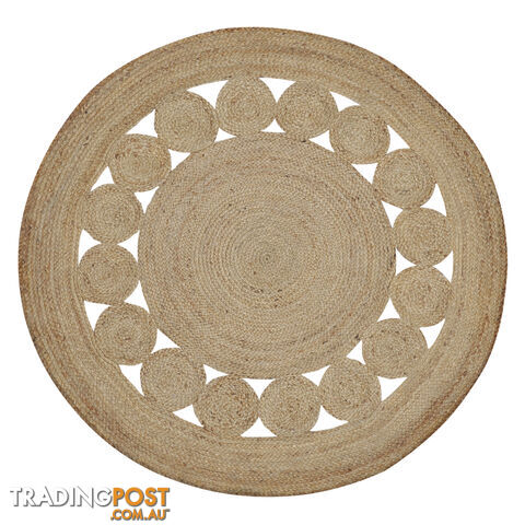 Flower Single Row Rug Natural 200x200cm
