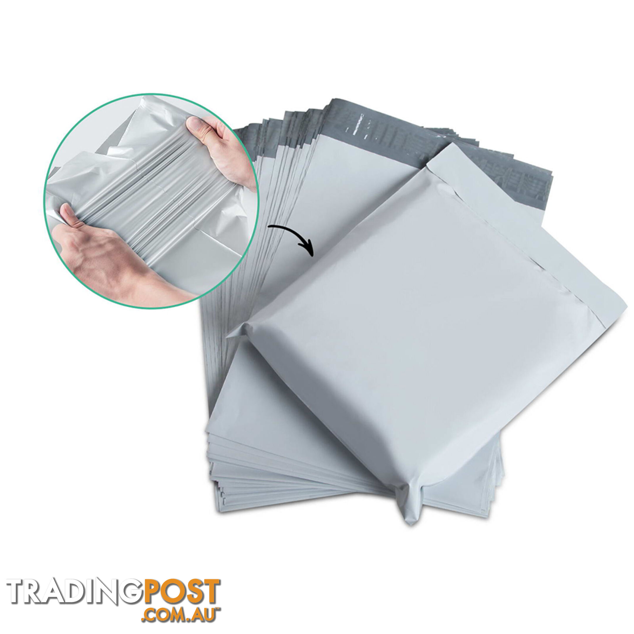 Set of 200 Poly Mailer Bags - 310 x 405mm