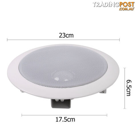 Set of 2 Home Theatre Round Ceiling Speaker 6 inch