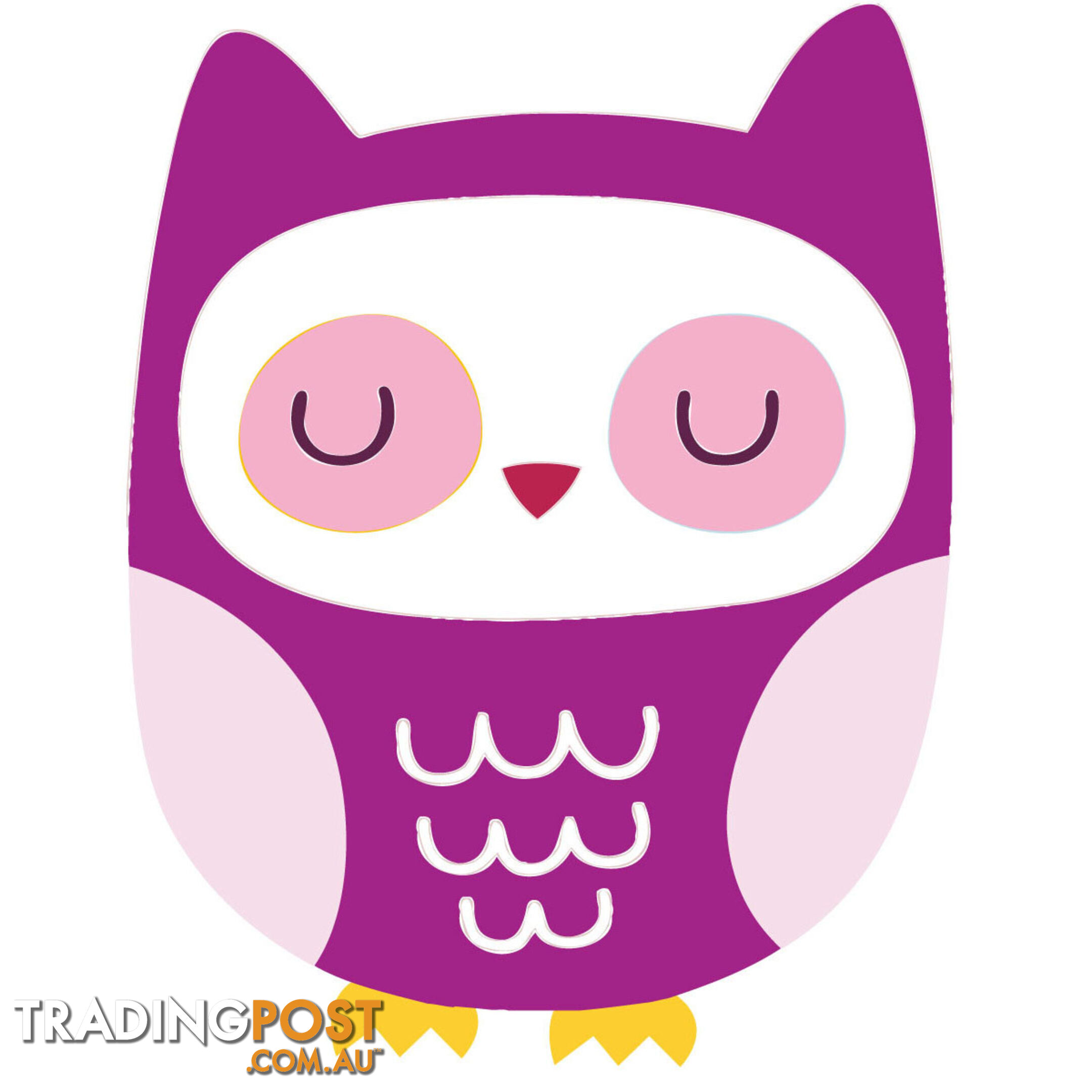 Purple Owl Wall Stickers - Totally Movable