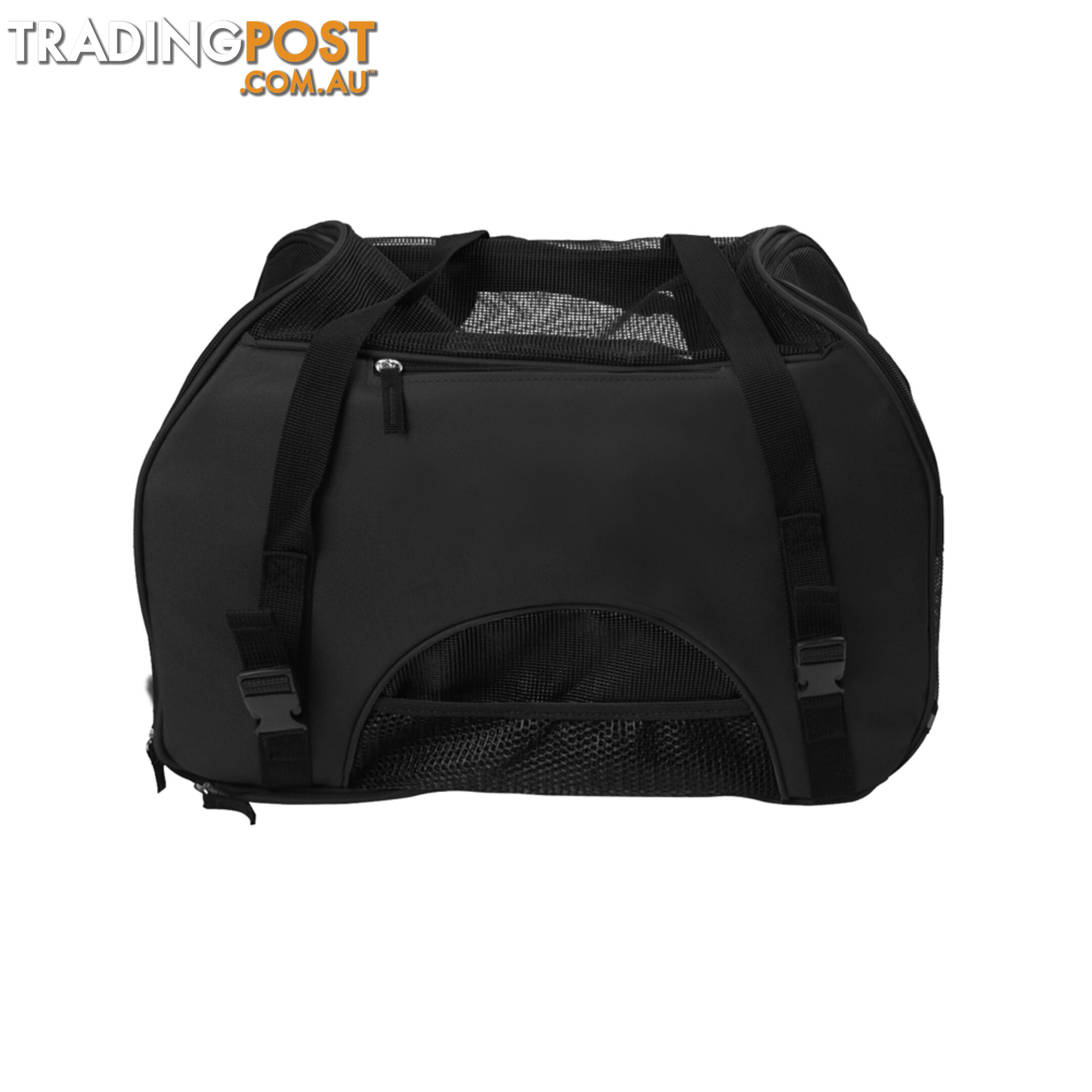 Portable Pet Carrier with Safety Leash - Black