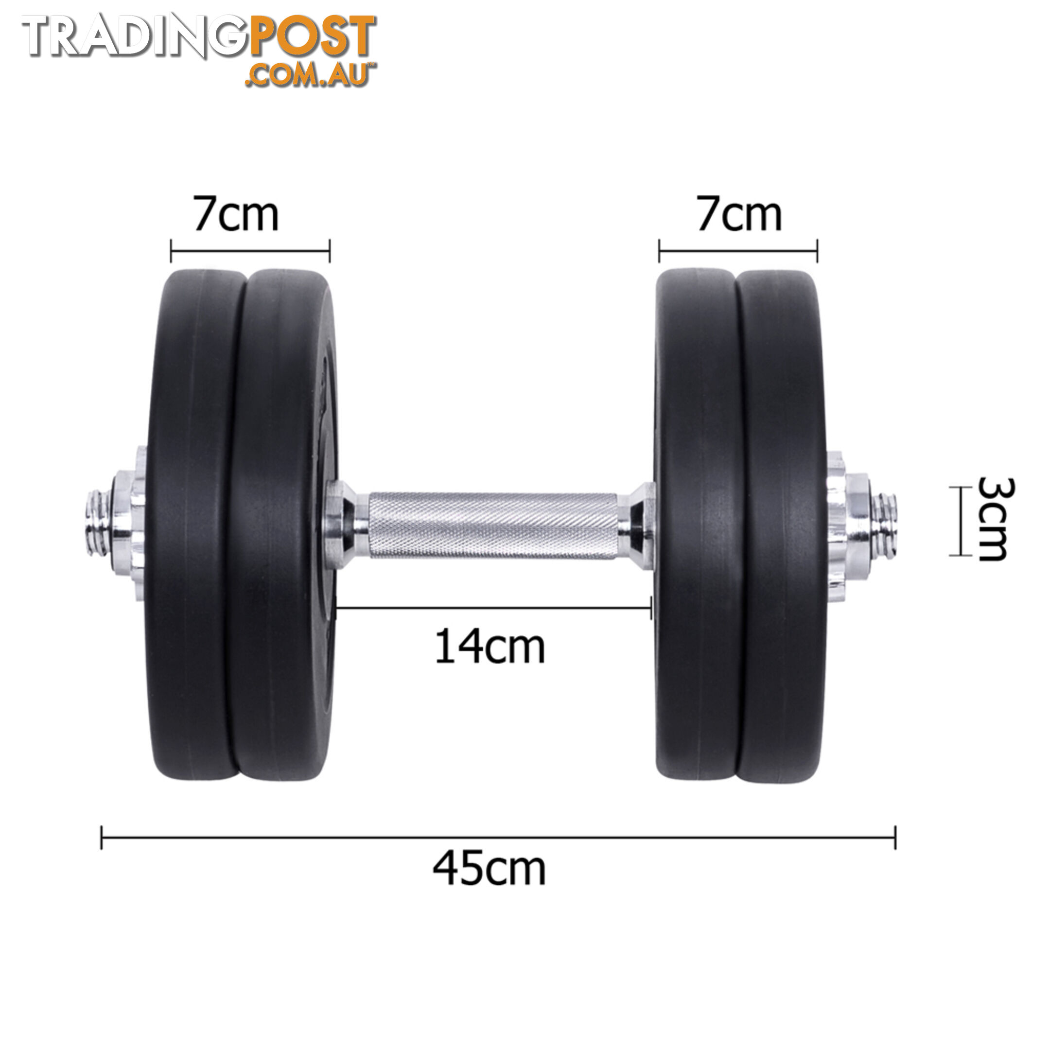 25kg Fitness Gym Exercise Dumbbell Set