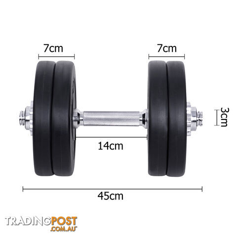 25kg Fitness Gym Exercise Dumbbell Set