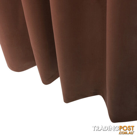 ArtQueen 3 Pass Eyelet Blockout Curtain Brown 180cm