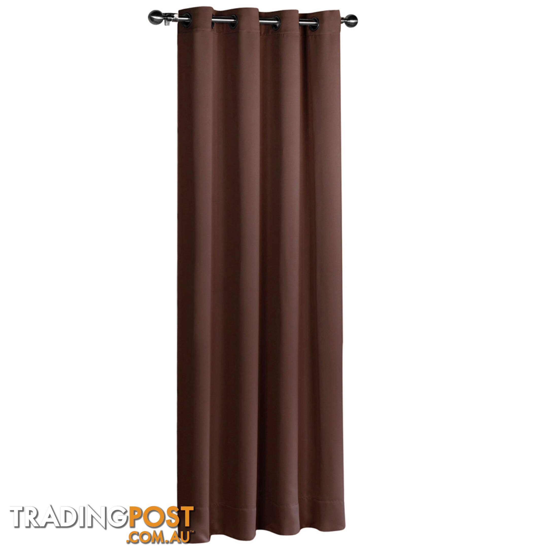 ArtQueen 3 Pass Eyelet Blockout Curtain Brown 180cm