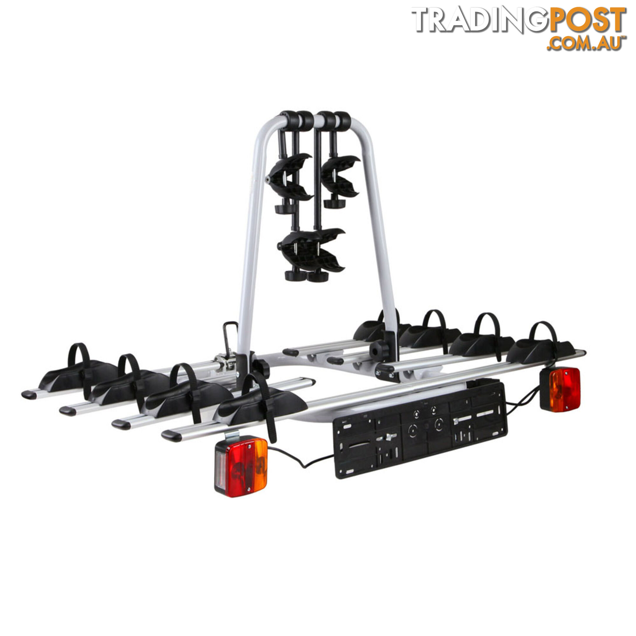 Bicycle Bike Carrier Rack  w/ Tow Ball Mount Black Silver