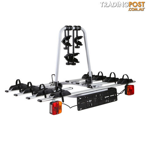 Bicycle Bike Carrier Rack  w/ Tow Ball Mount Black Silver