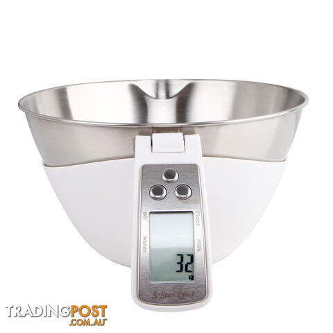 LCD Display Electronic Kitchen Scale Food Measuring Bowl