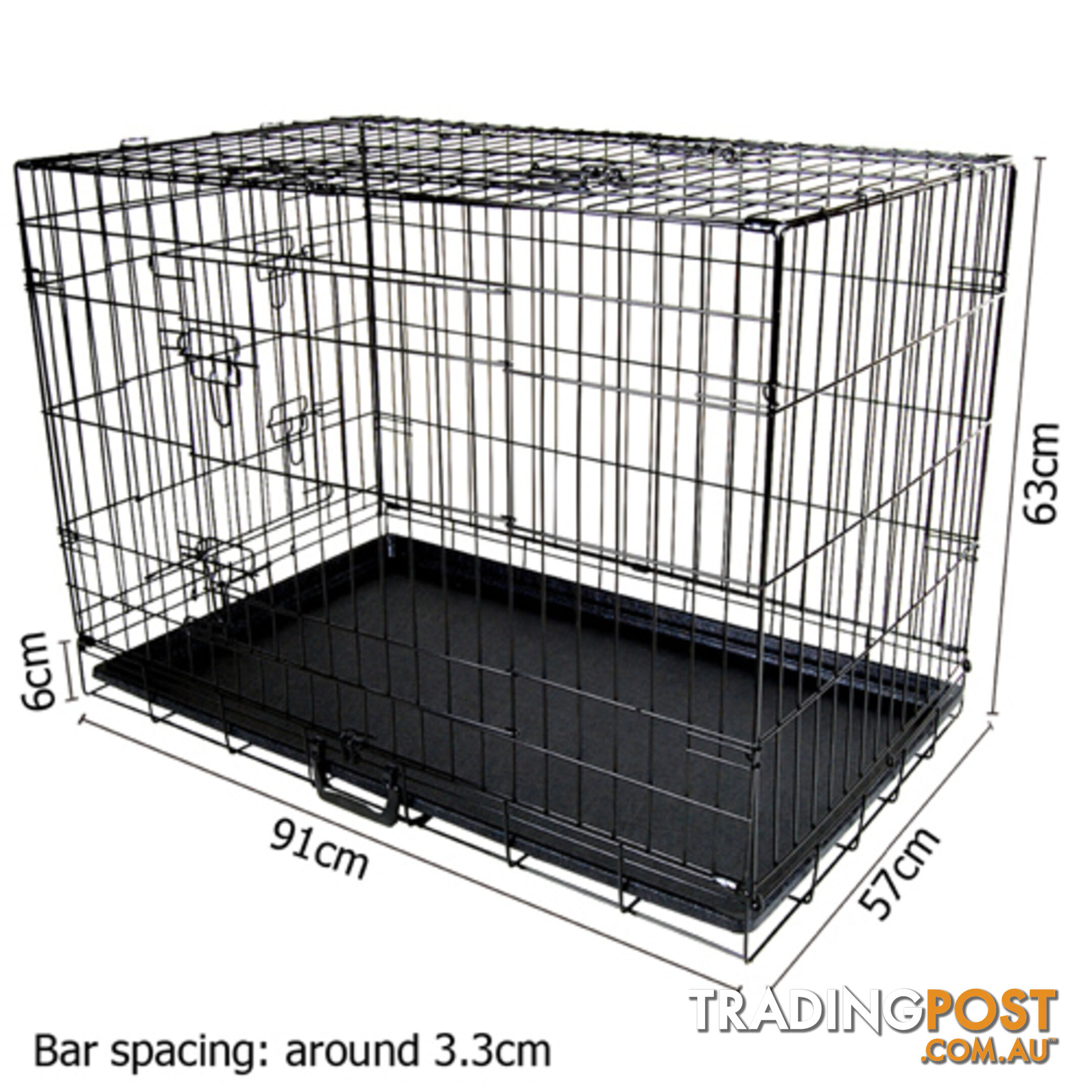 36 Inch Metal Collapsible Dog Cage