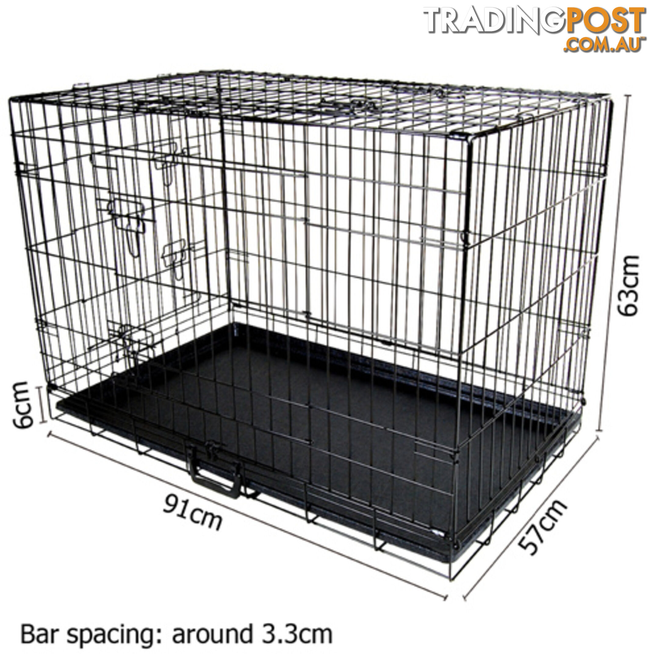 36 Inch Metal Collapsible Dog Cage