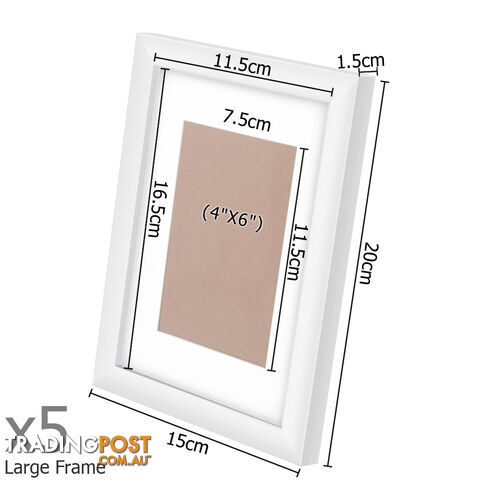 26 pcs Photo Frames Set Wall White