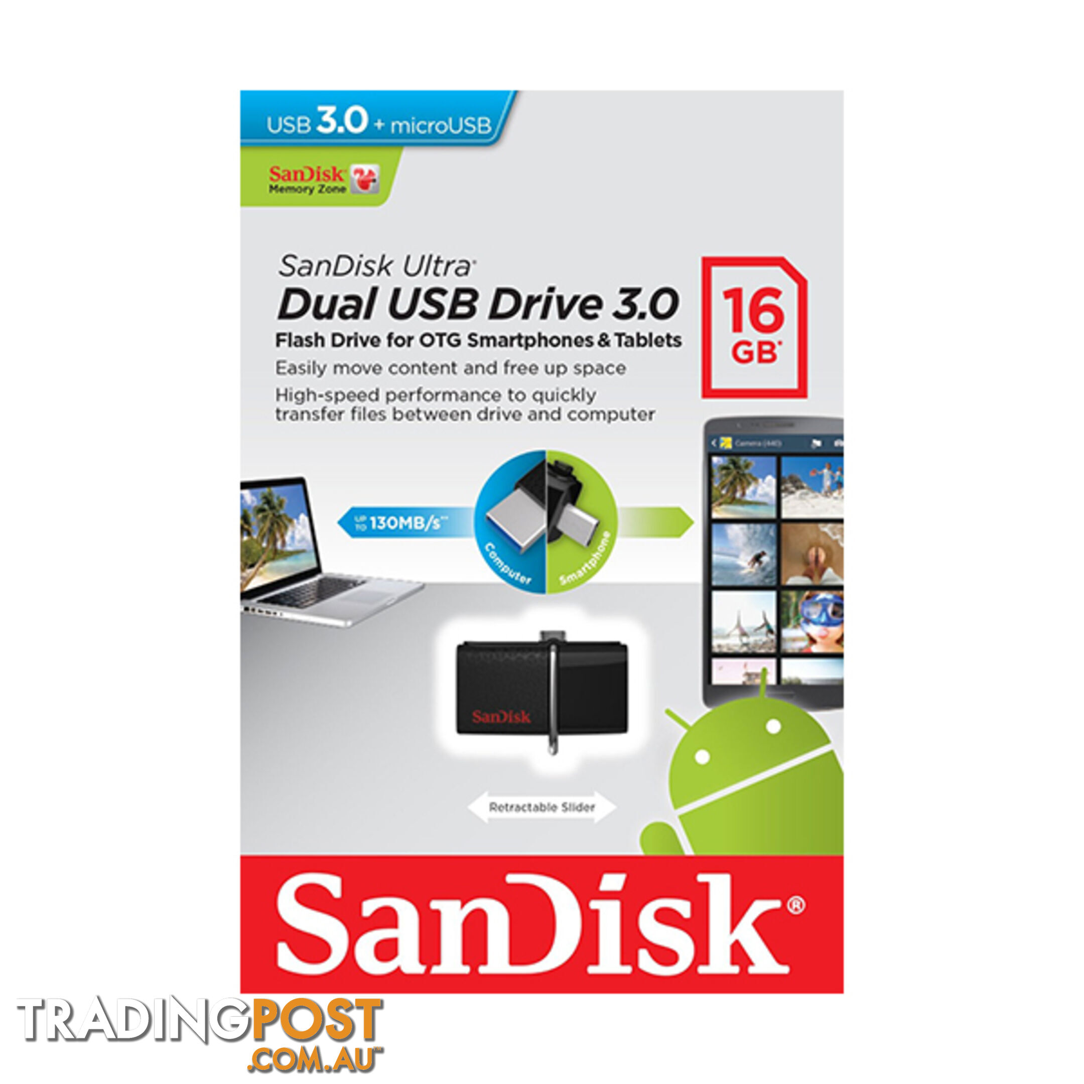 Sandisk SDDD2-016G OTG-16G Ultra Dual USB 3.0 Pen Drive