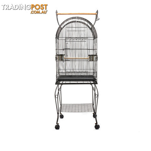 Parrot Pet Aviary Bird Cage w/ Open Roof 150cm Black