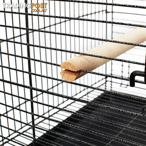 Parrot Pet Aviary Bird Cage w/ Open Roof 150cm Black