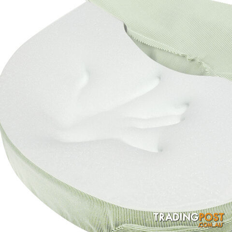 Baby Breast Feeding Support Memory Foam Pillow w/ Zip Cover Green