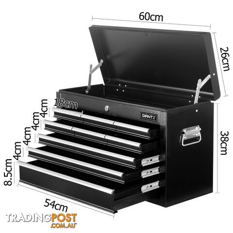 9 Drawers Tool Box Chest Black