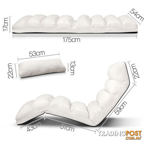 Lounge Sofa Chair - 75 Adjustable Angles _ Ivory