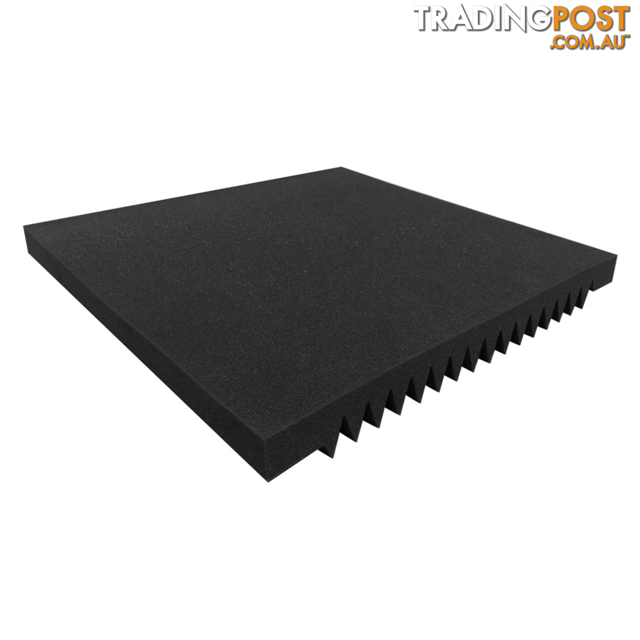 Set of 10 Studio Acoustic Foam Tile Wedge Black 50 x 50 x 5cm