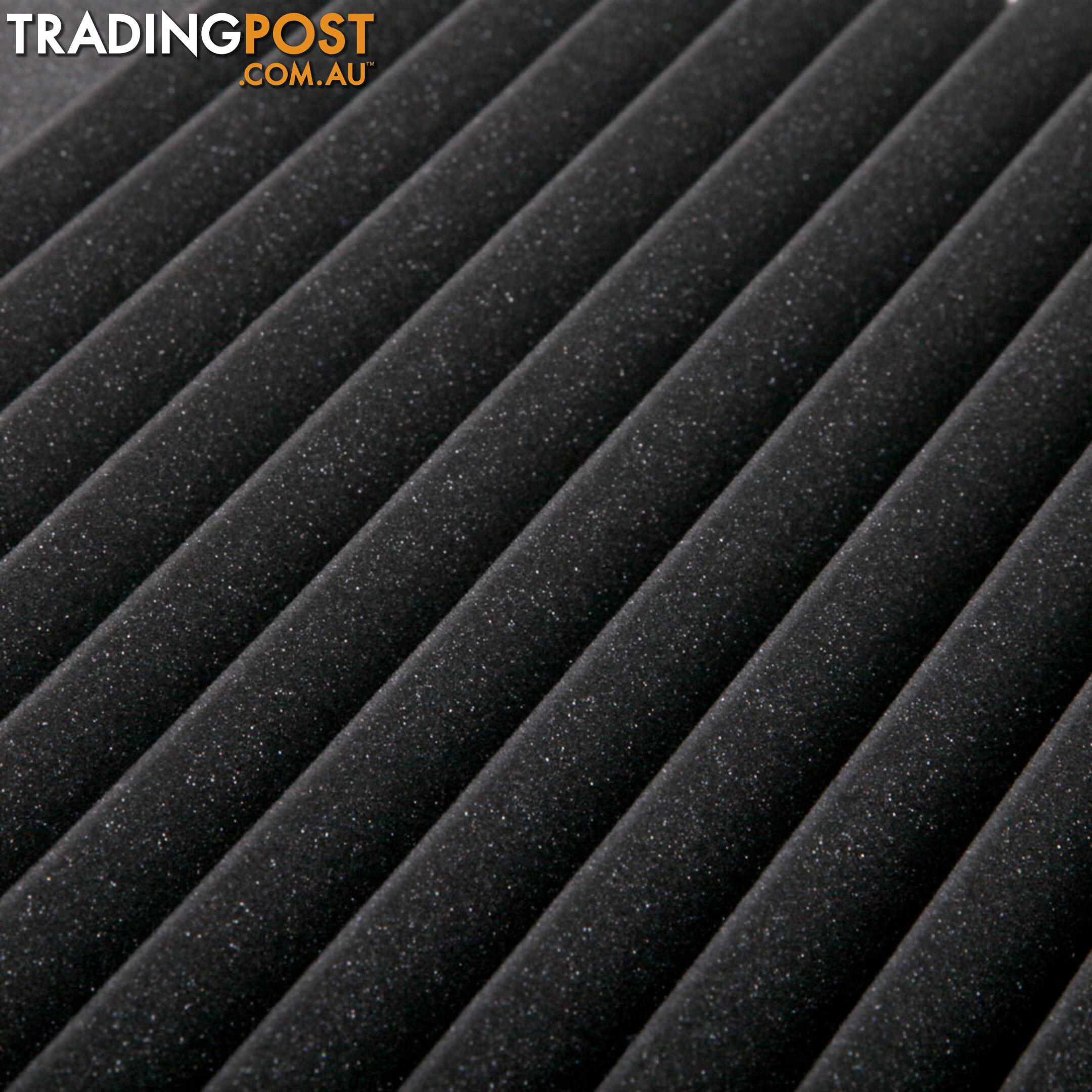 Set of 10 Studio Acoustic Foam Tile Wedge Black 50 x 50 x 5cm