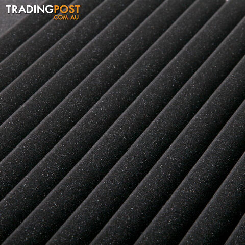 Set of 10 Studio Acoustic Foam Tile Wedge Black 50 x 50 x 5cm