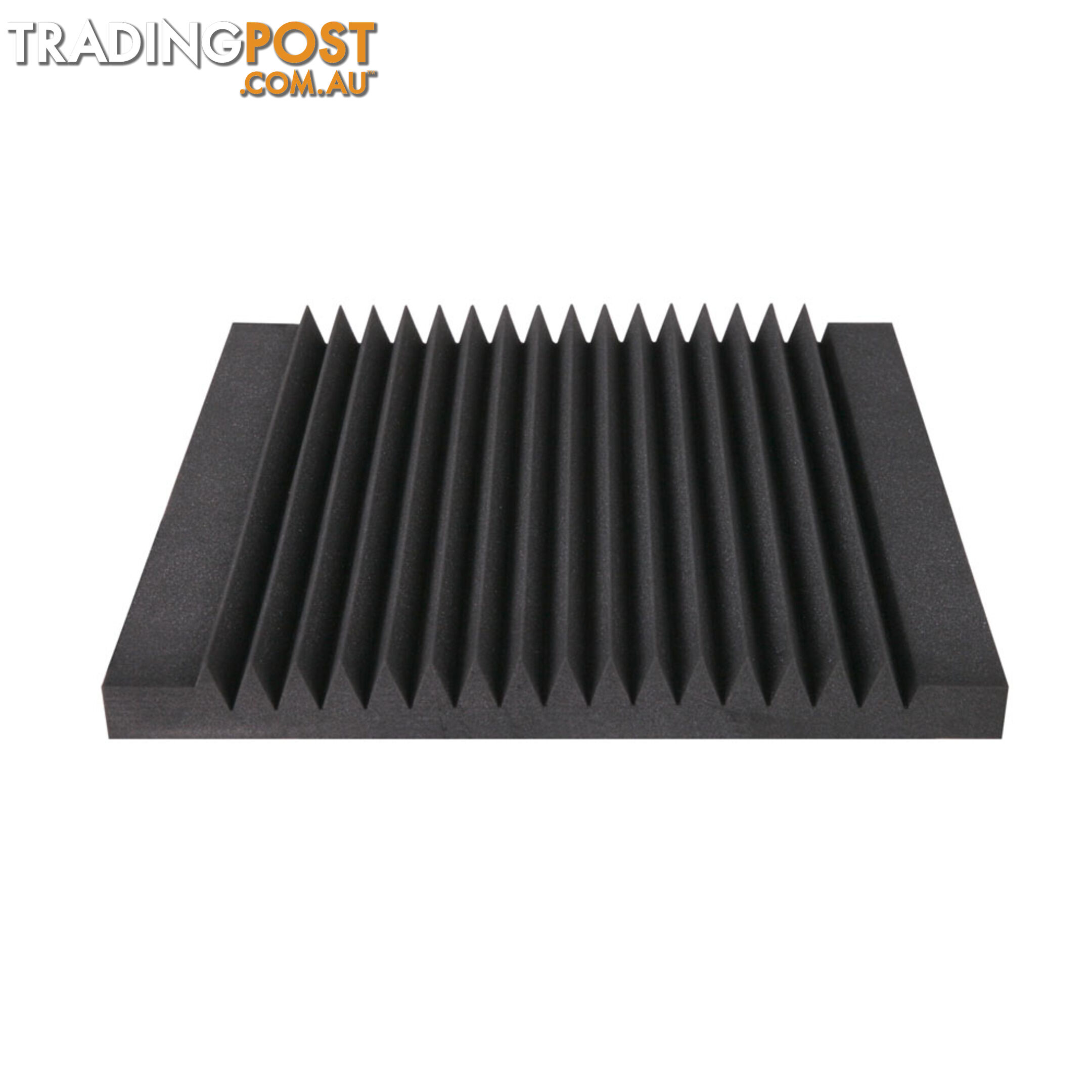 Set of 10 Studio Acoustic Foam Tile Wedge Black 50 x 50 x 5cm