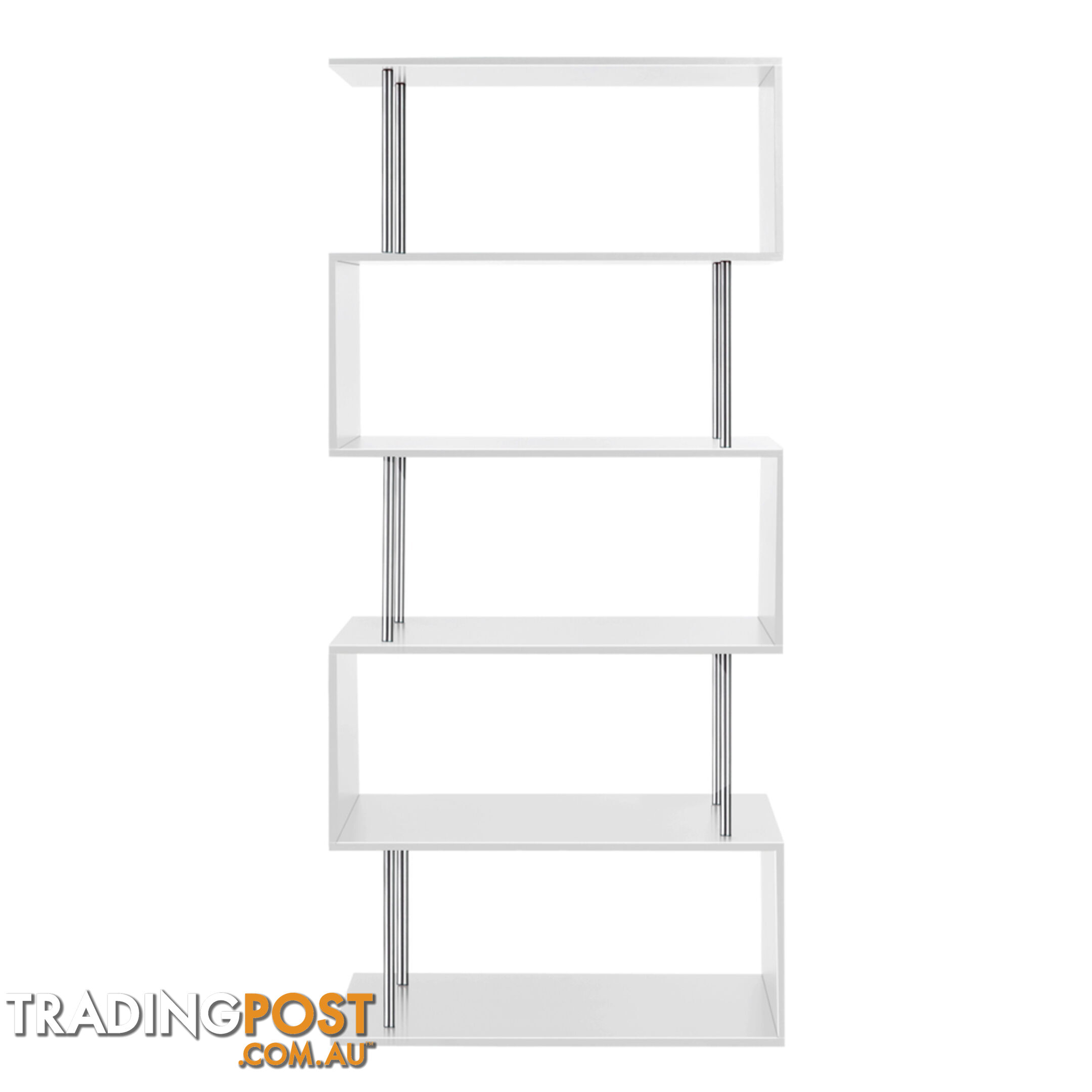 5 Tier Display/Book/Storage Shelf Unit White