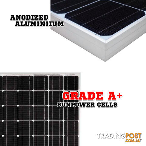 250W 12V Solar Panel kit Generator Power Mono Caravan Camping Battery Charging - photo 2 of 5