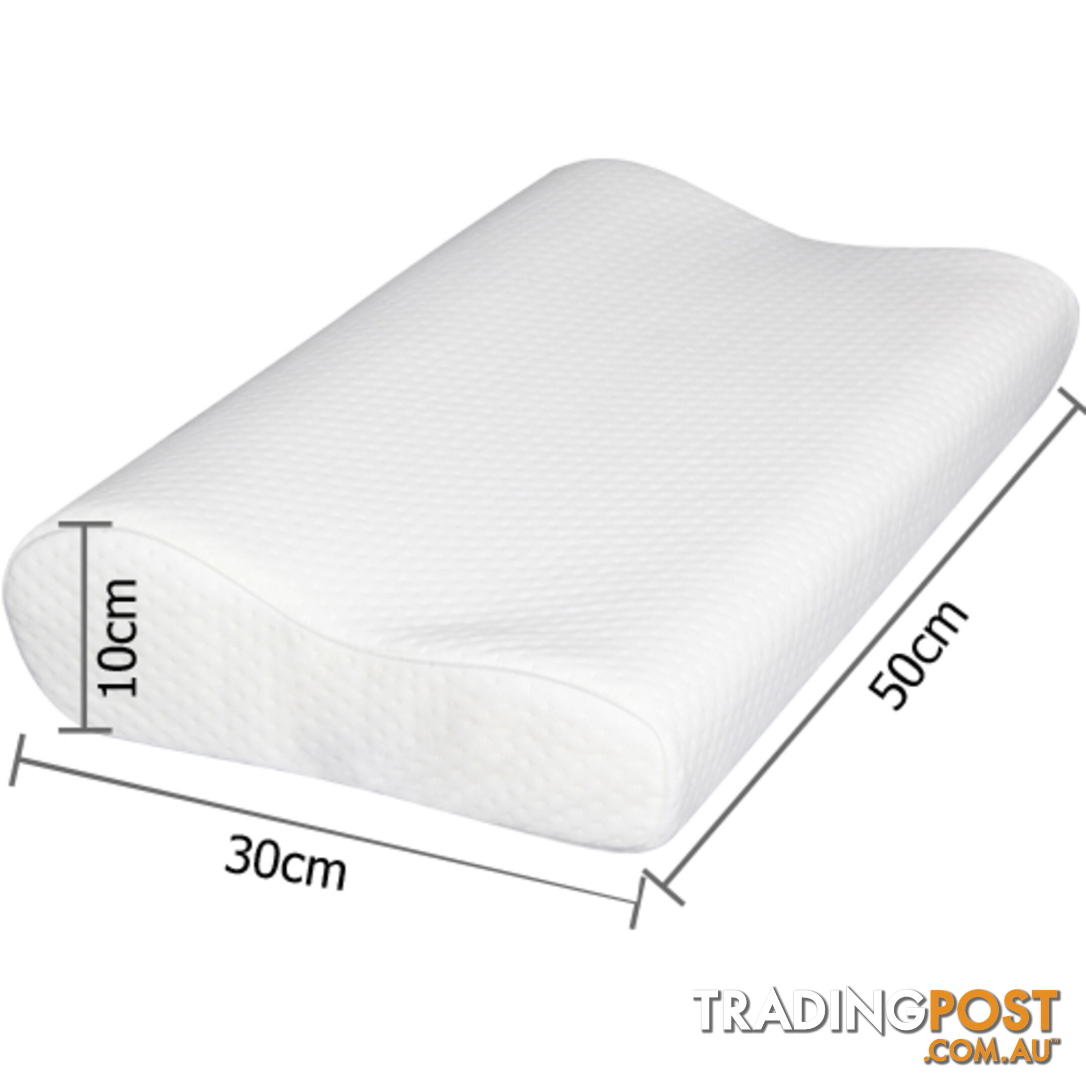 Set of 2 Visco Elastic Memory Foam Contour Pillows