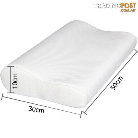 Set of 2 Visco Elastic Memory Foam Contour Pillows