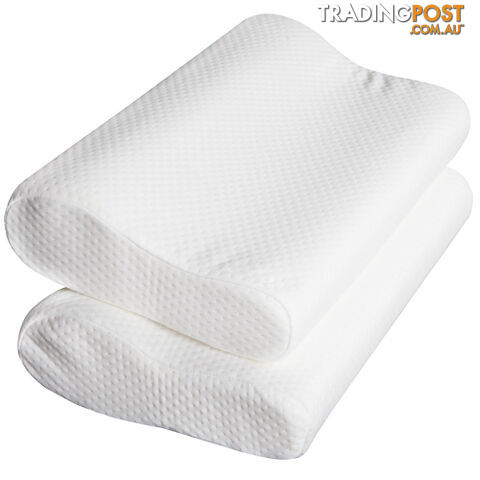 Set of 2 Visco Elastic Memory Foam Contour Pillows