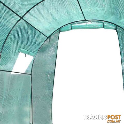 Greenhouse with Green PE Cover - 3M x 2M