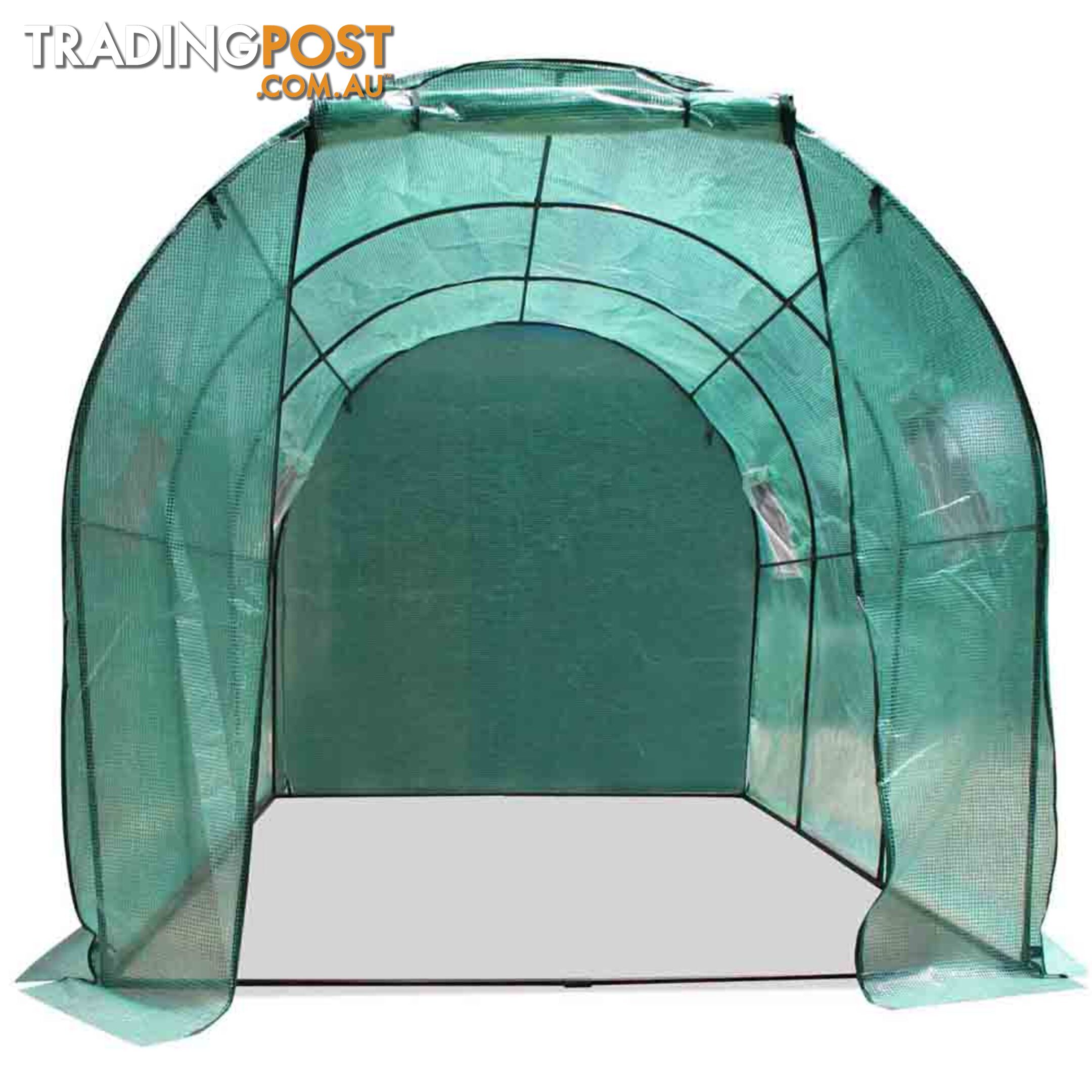 Greenhouse with Green PE Cover - 3M x 2M