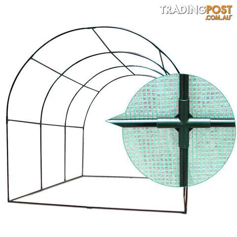 Greenhouse with Green PE Cover - 3M x 2M