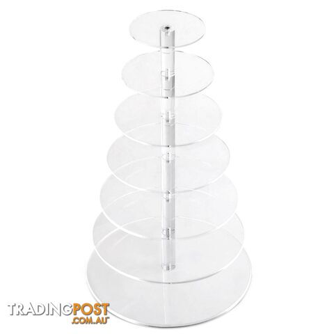 7 Tier Clear Acrylic Cake Stand 65CM