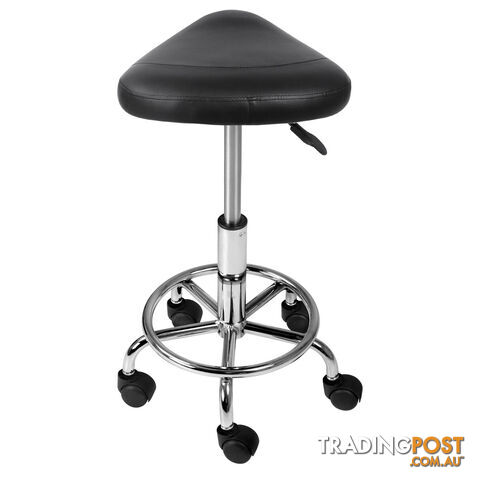 Saddle PU Swivel Salon Stool Black - photo 4 of 8