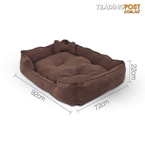 Faux Suede Washable Dog Bed - Large