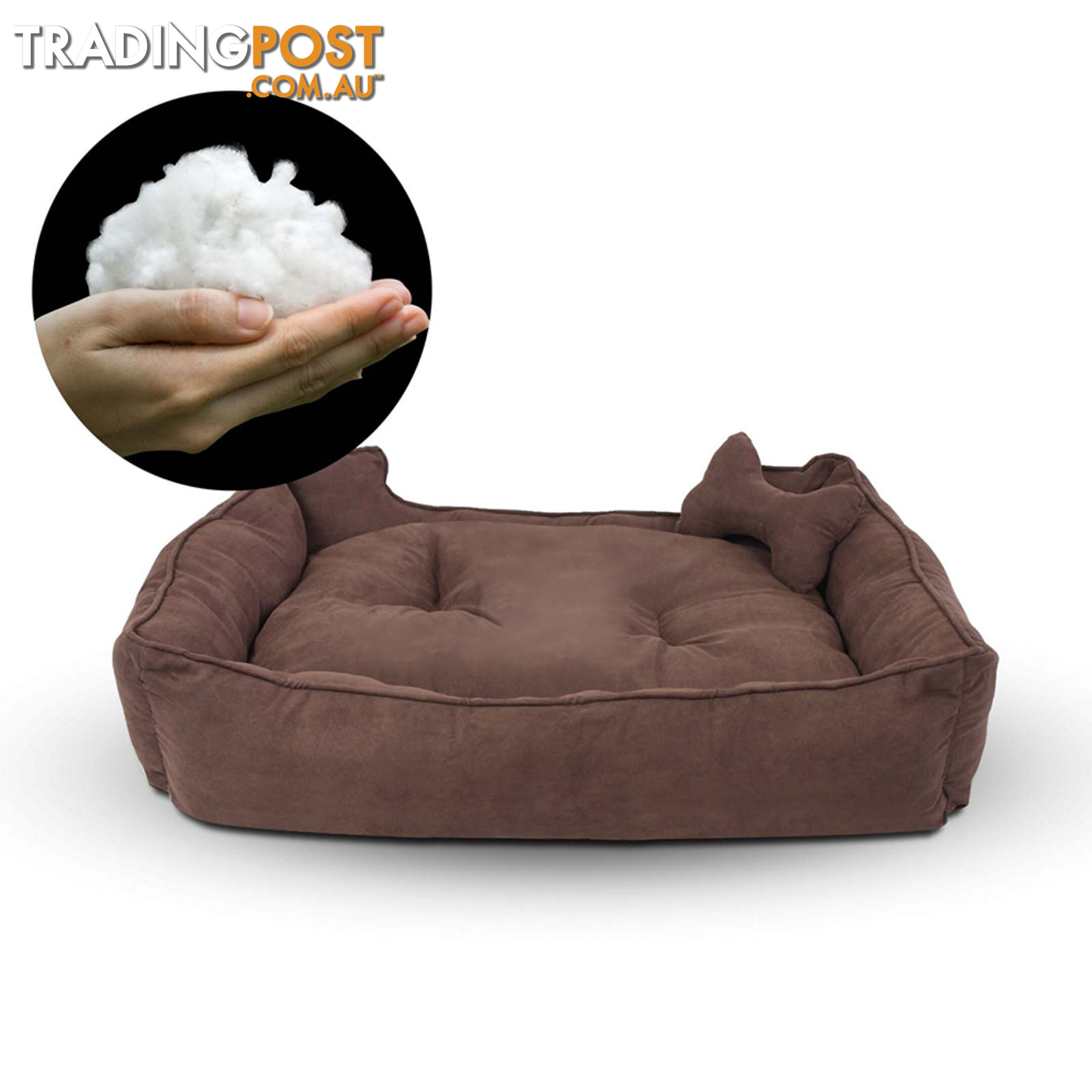 Faux Suede Washable Dog Bed - Large
