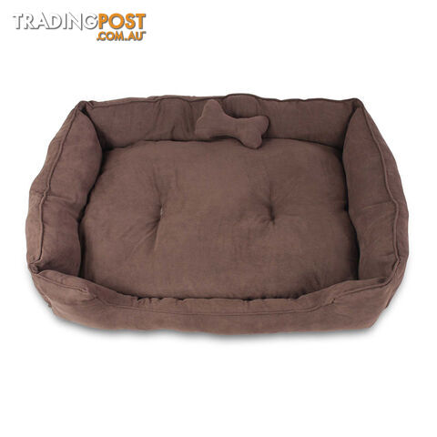 Faux Suede Washable Dog Bed - Large