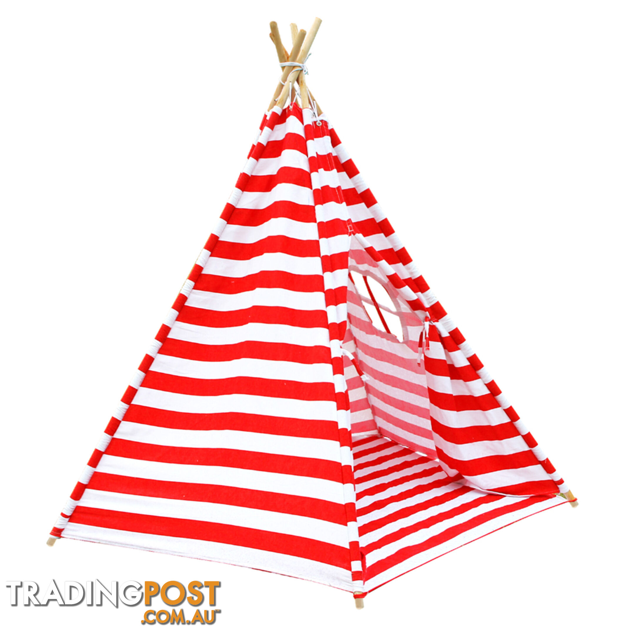 5 Poles Teepee Tent w/ Storage Bag Red